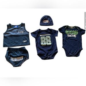 Seahawks Baby Set 3-6 mths & 12 mths FOOTBALL!!!!